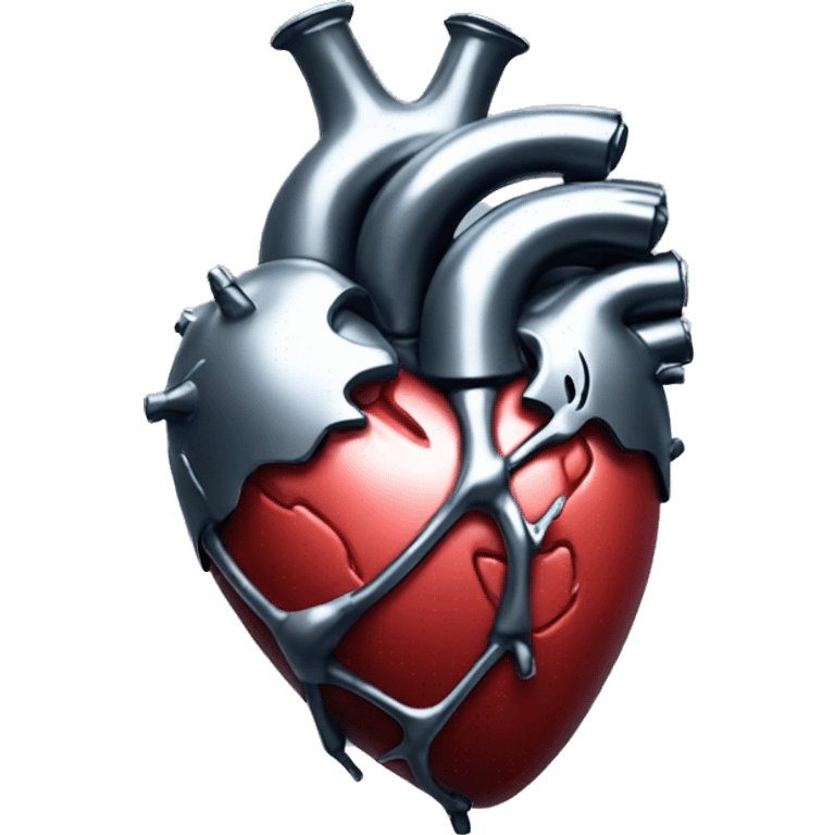 metal anatomical heart emoji