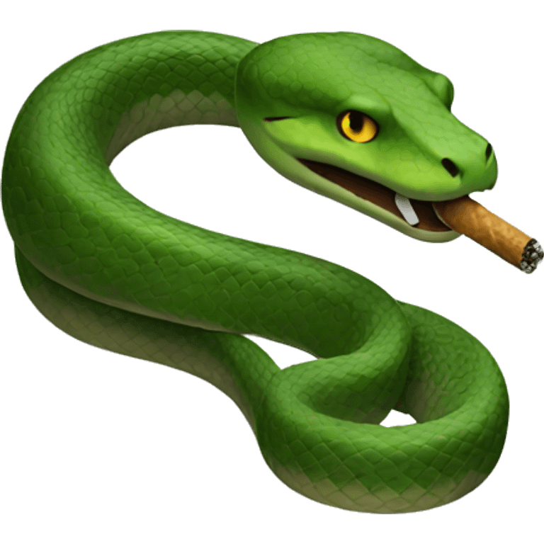 snake smoking tobacco emoji