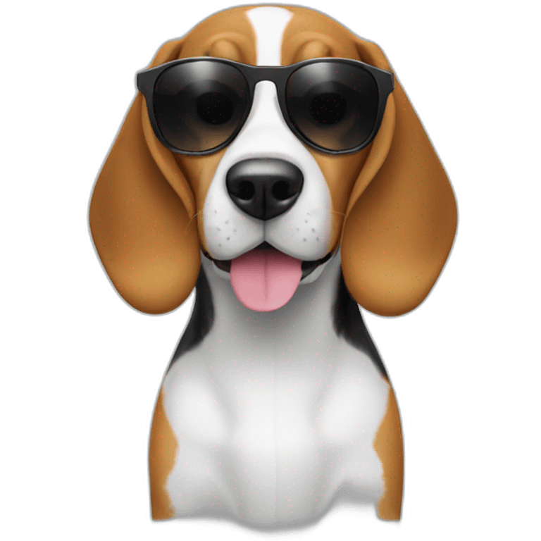 Beagle with sunglasses emoji