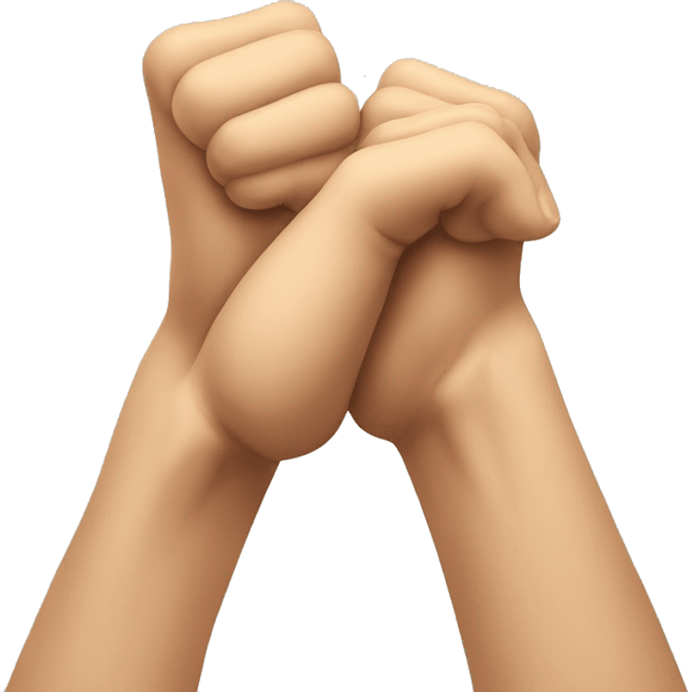 two arms that are arm wrestling in a w-shape emoji