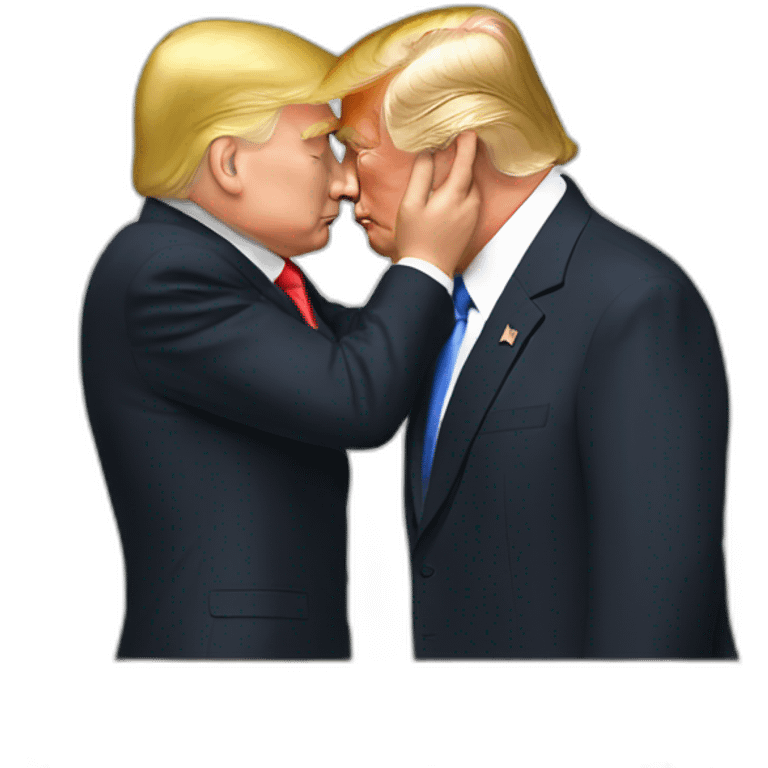 putin kissing trump emoji