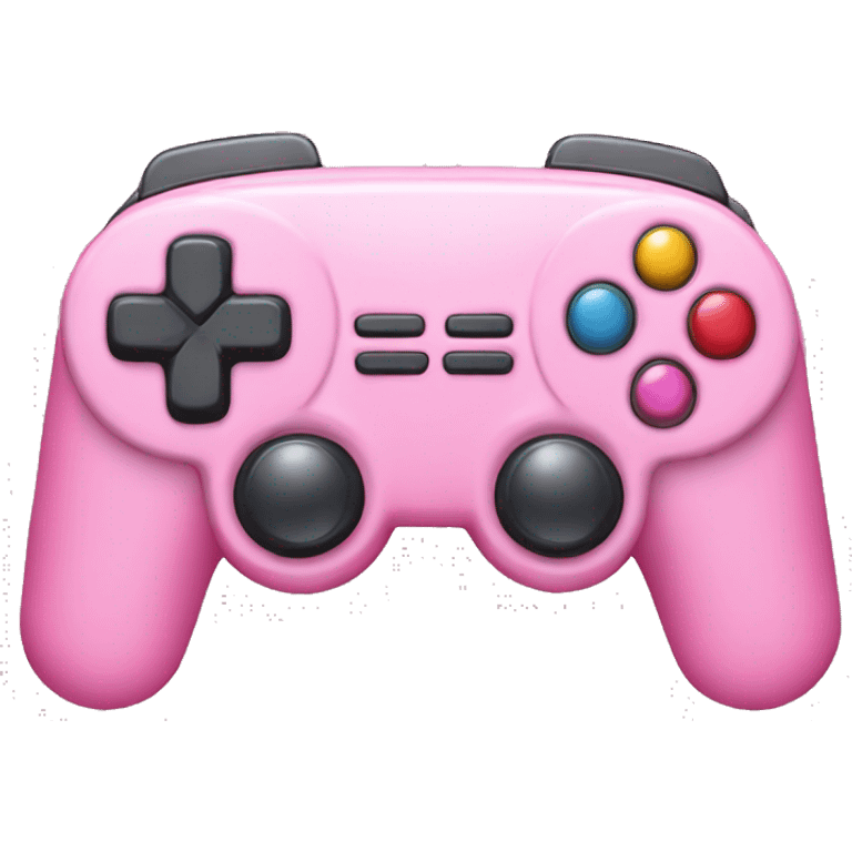 pink gamepad with wire in the middle emoji