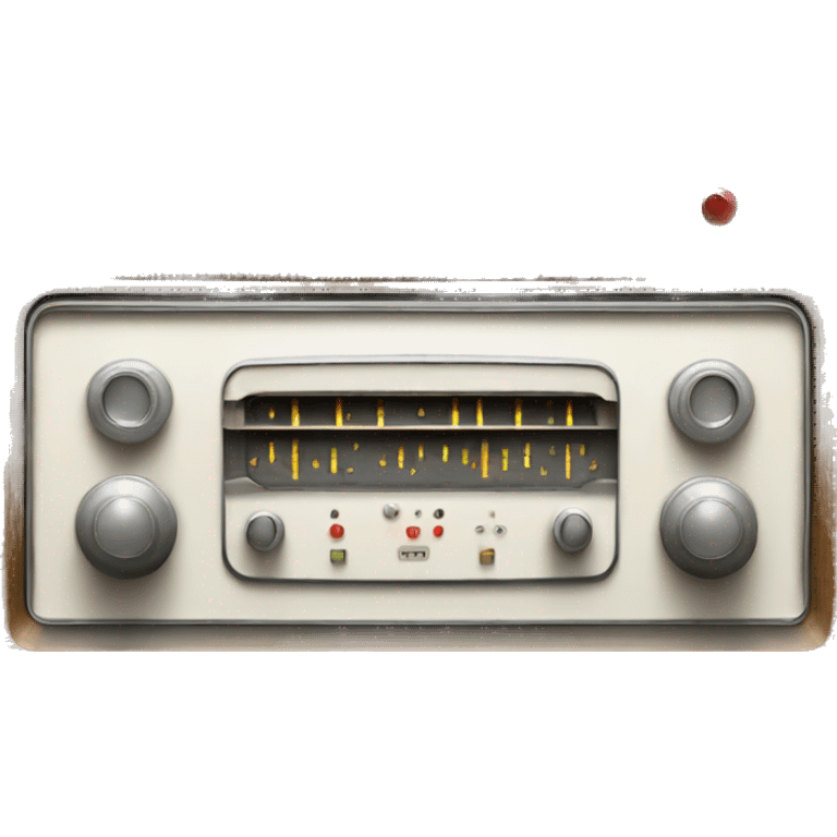 white vintage radio receiver emoji