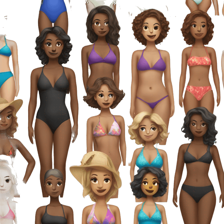 Realistic women swimwear  emoji