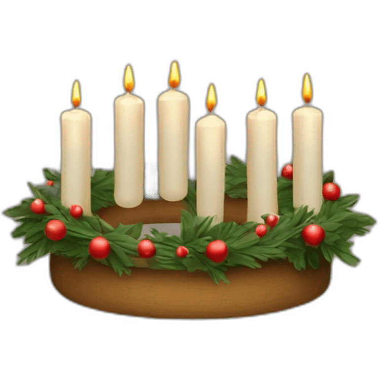 Advent wreath with candles emoji