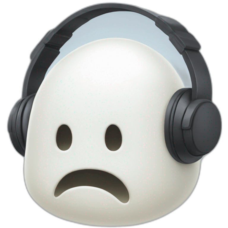 chill blob with white headphones emoji