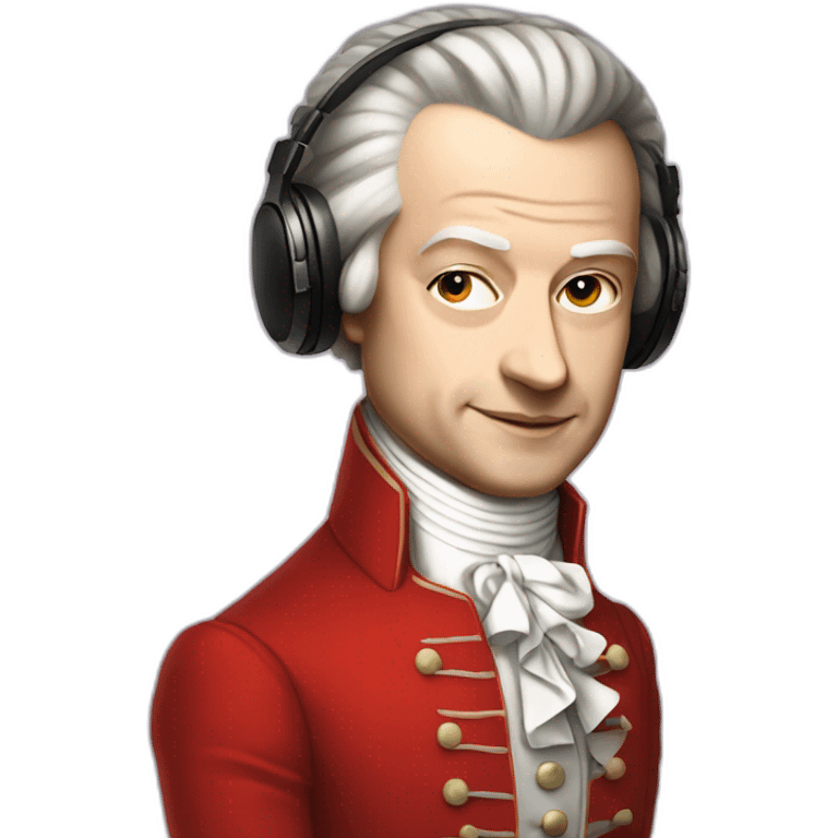 Mozart as a DJ emoji