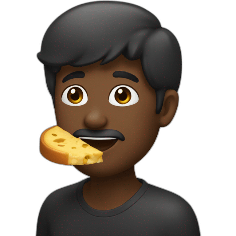 Personne noir qui mange de la pastèque emoji