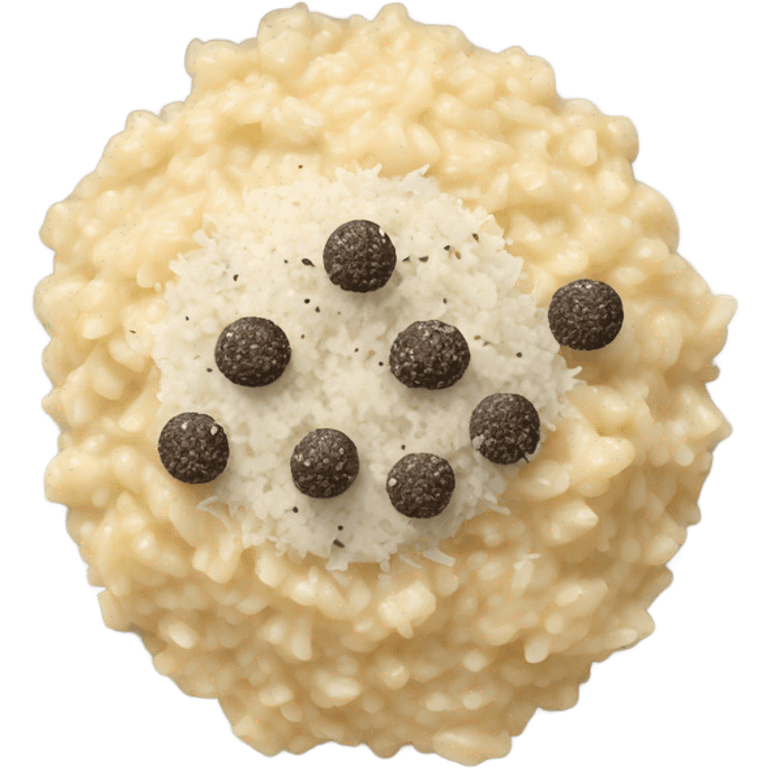 Creamy risotto with truffle emoji