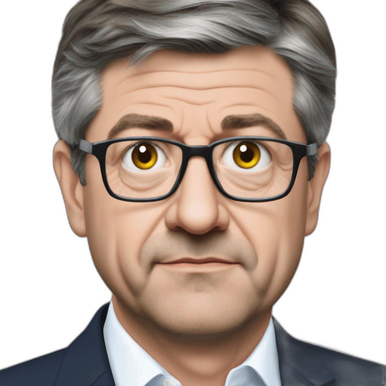 Mélenchon sur les genoux de Macron emoji