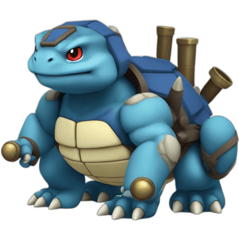 Blastoise with cannons on back emoji