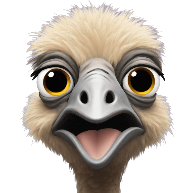 Drunk ostrich emoji