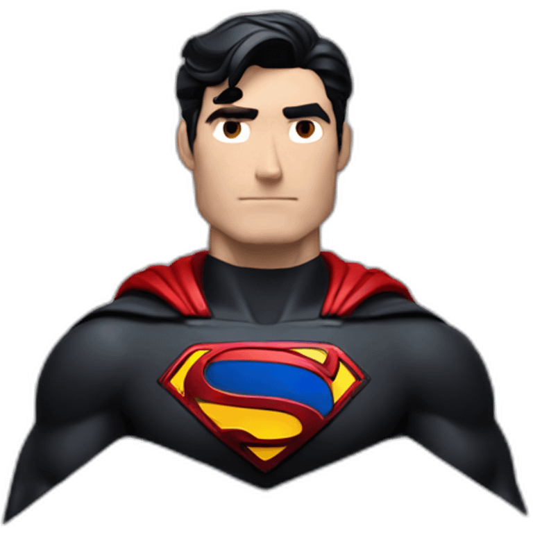 superman wearing his dark suit from justice league zac snyder cut emoji