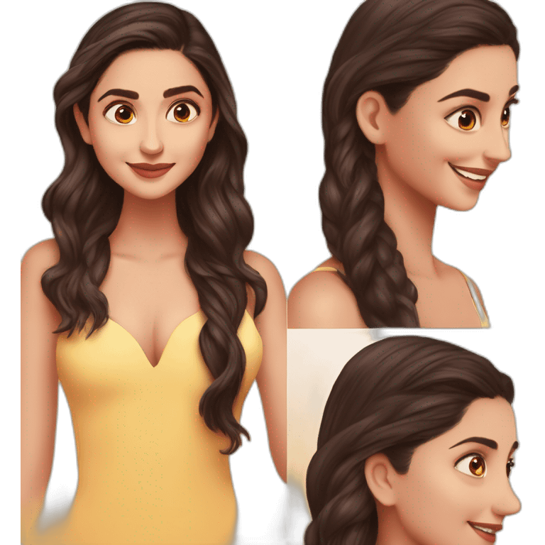 Deepika with Alia bhatt face emoji