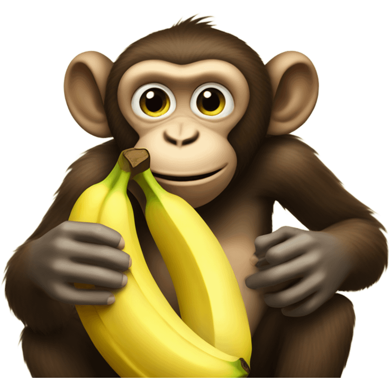 Monkey eating a giant banana  emoji