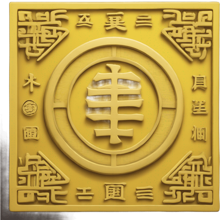 Yellow talisman paper chinese emoji