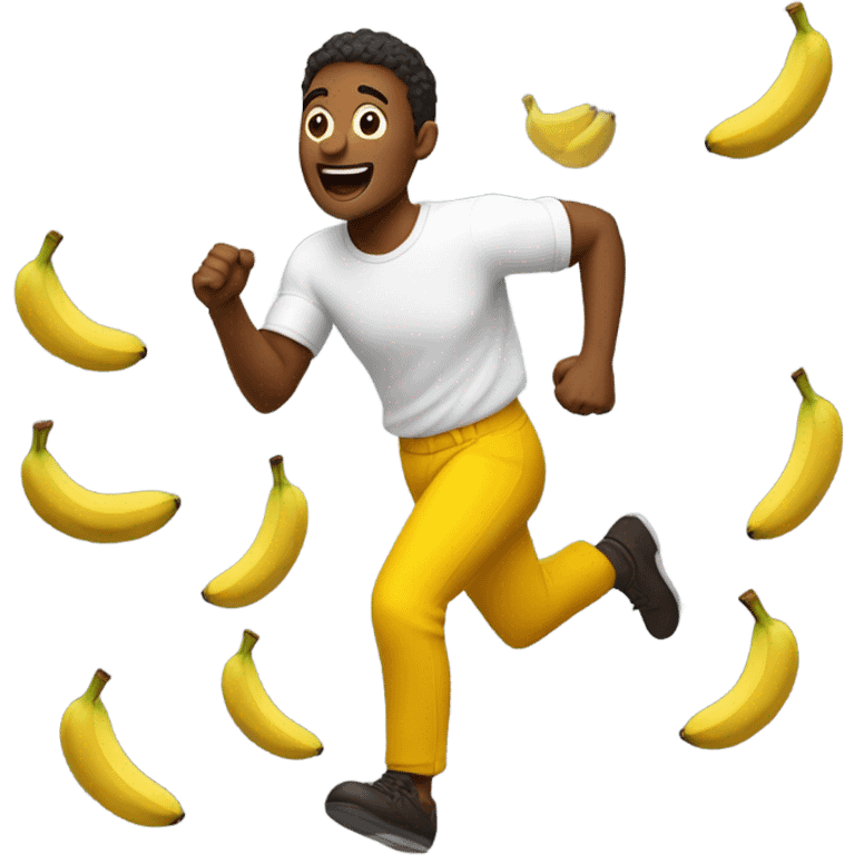 Guy running with bananas  emoji