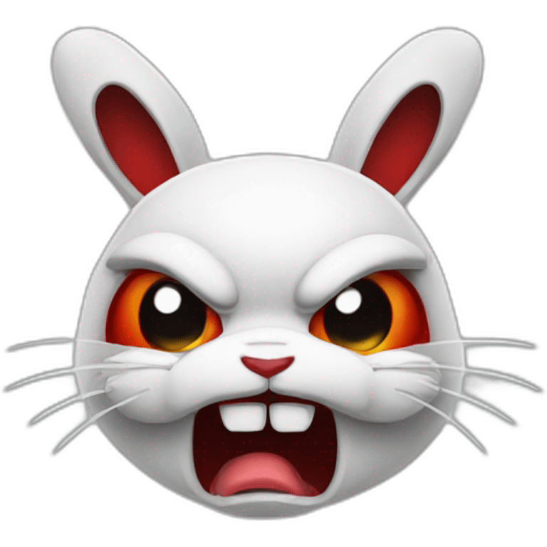 angry bloody rabbit emoji