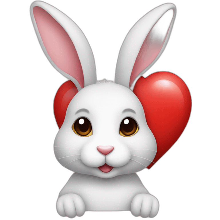 Rabbit with heart emoji