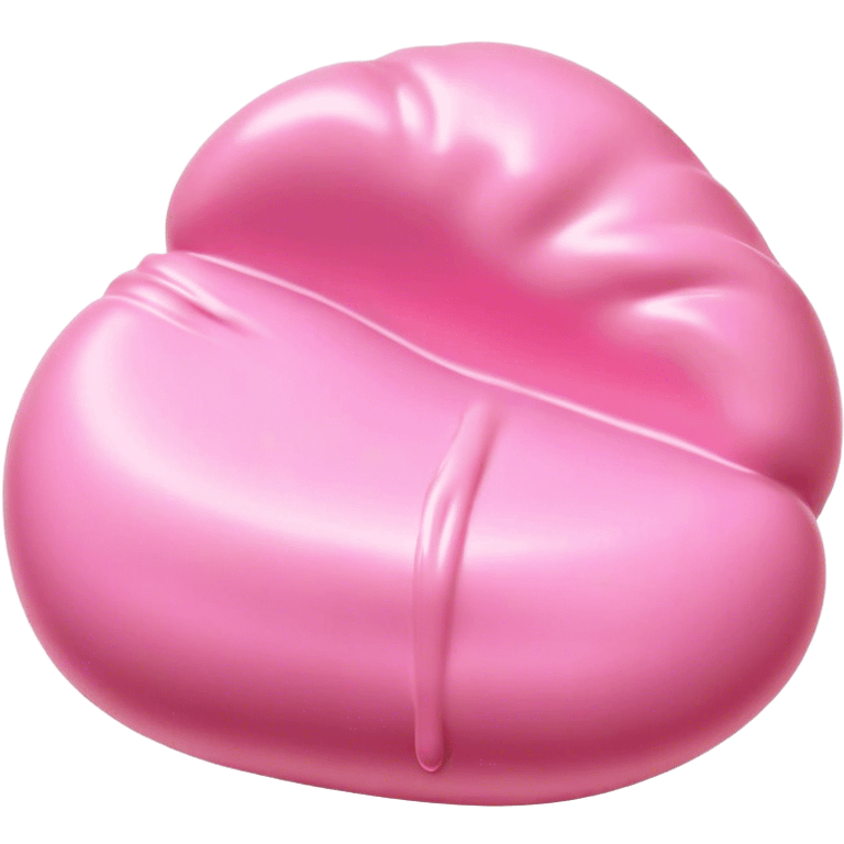 Cinematic Realistic Opaque Pink Slime, smooth and buttery with a pastel pink hue, ultra-glossy with a soft sheen, subtle folds and ridges forming as it moves, reflecting gentle highlights, glowing with a delicate, creamy texture, evoking a sense of playful satisfaction. emoji