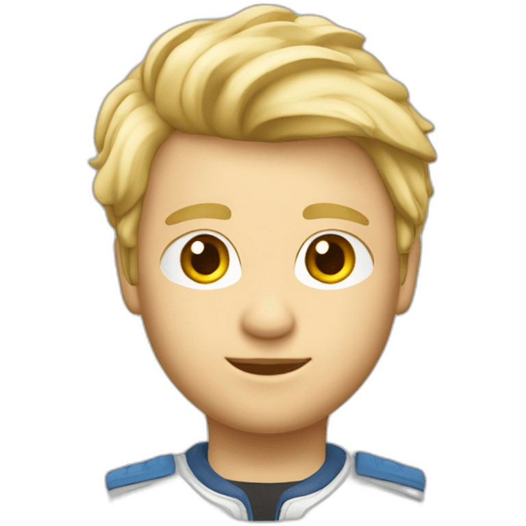 Un pilote d’avion blond au cheveux courts emoji