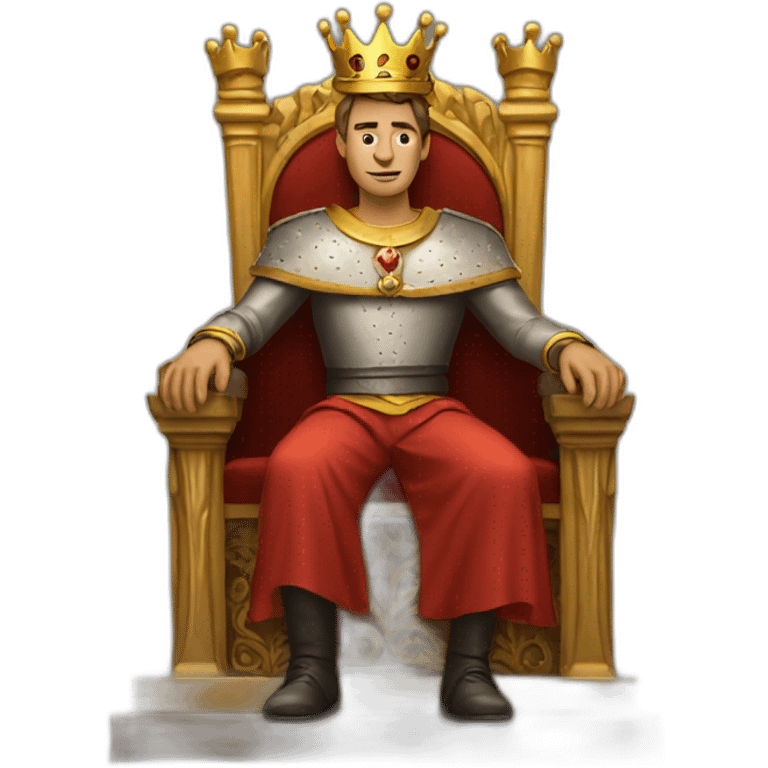 king sitting on a throne emoji