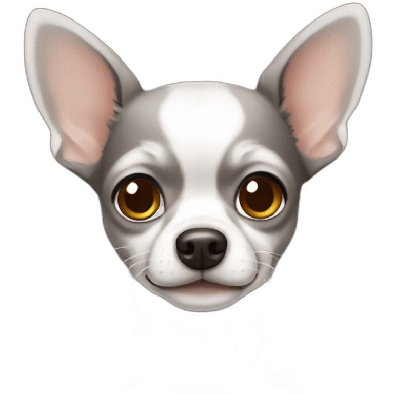 Chihuahua gris y blanco emoji