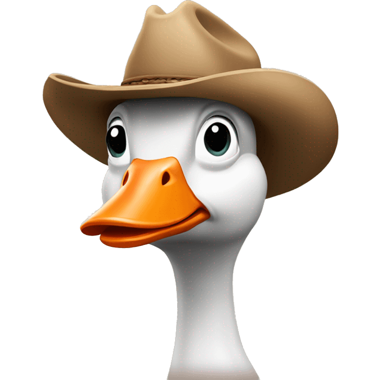 Goose with cowboy hat emoji