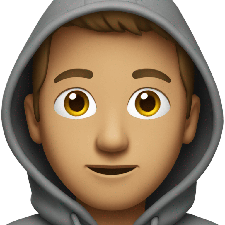 Man wearing a hoodie emoji