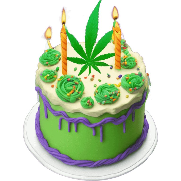 Marijuana birthday emoji