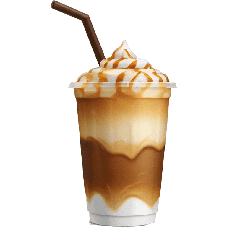 Caramel iced coffee emoji