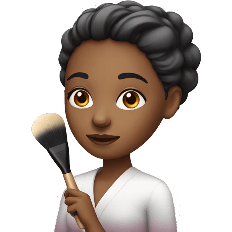 Woman Holding Makeup Brush emoji