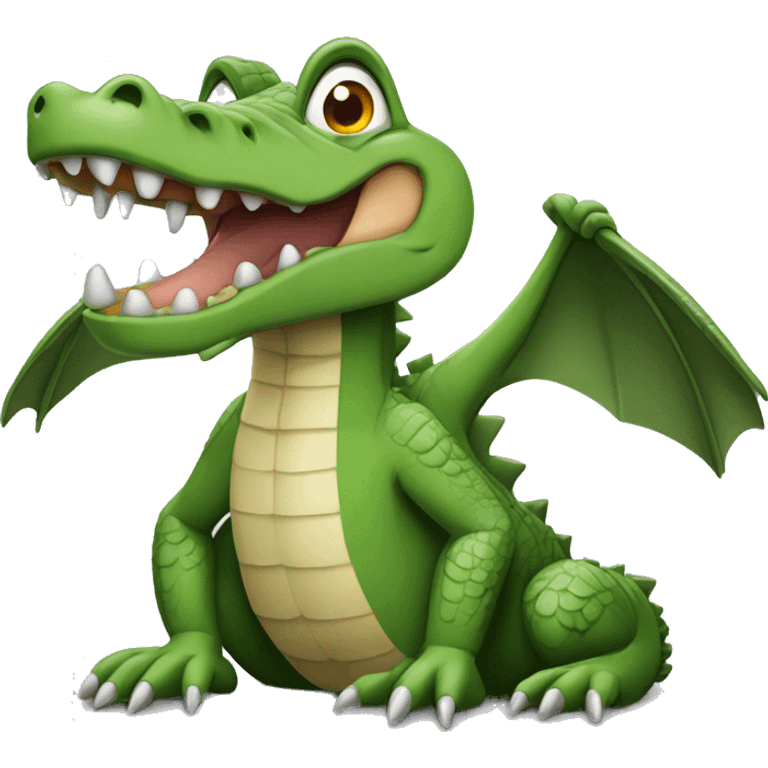 Crocodile avec des ailes de chauve souris emoji