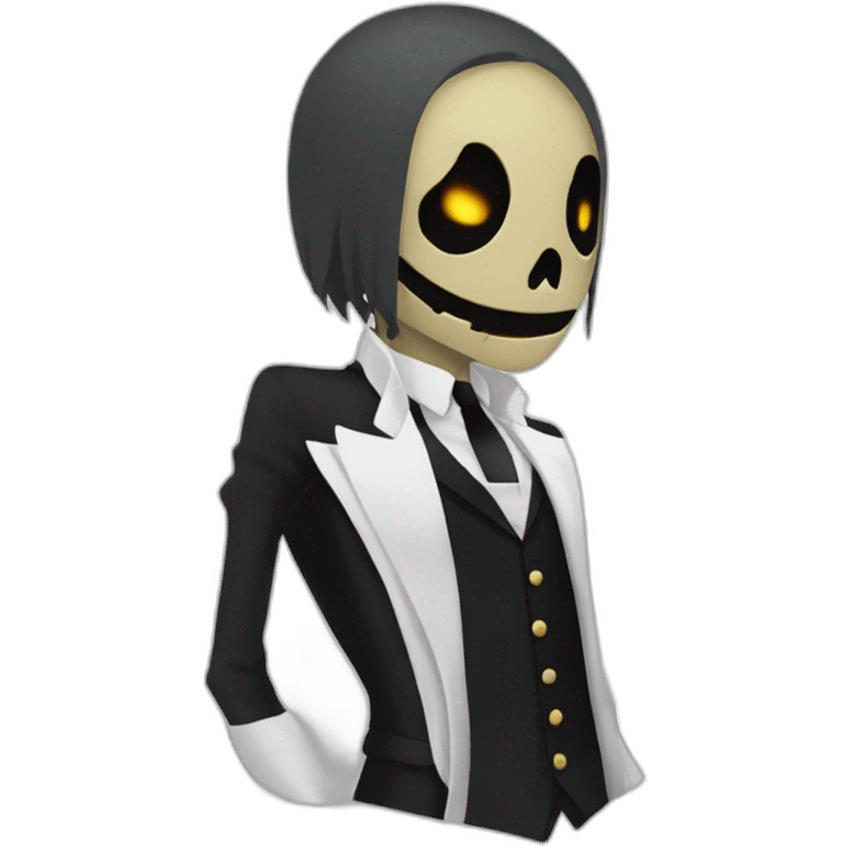 Lord Death soul eater anime black cartoon emoji