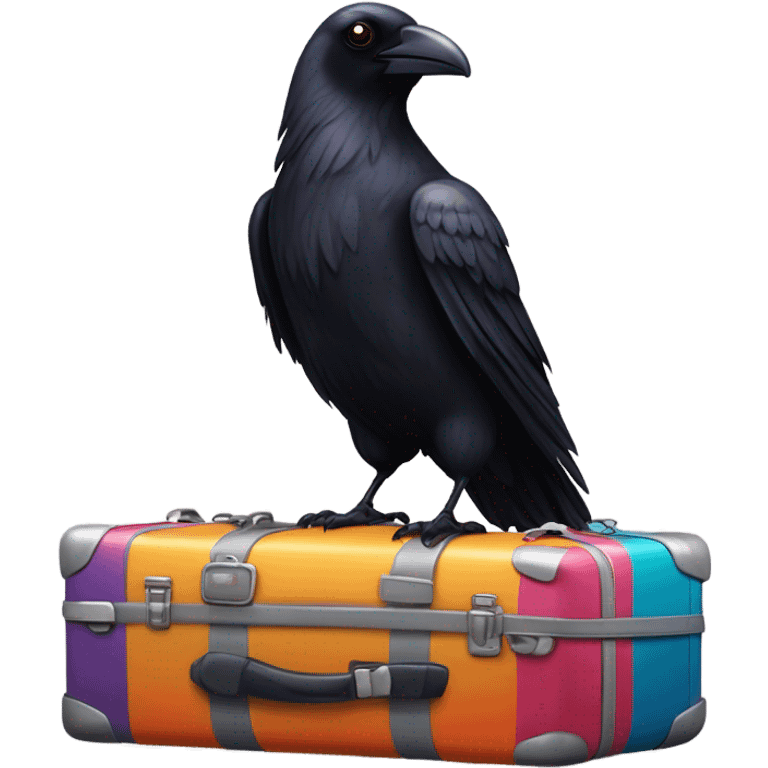 Raven packing bags ￼ emoji