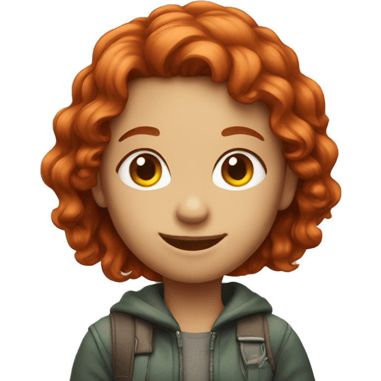 Smiling girl with redhair  emoji