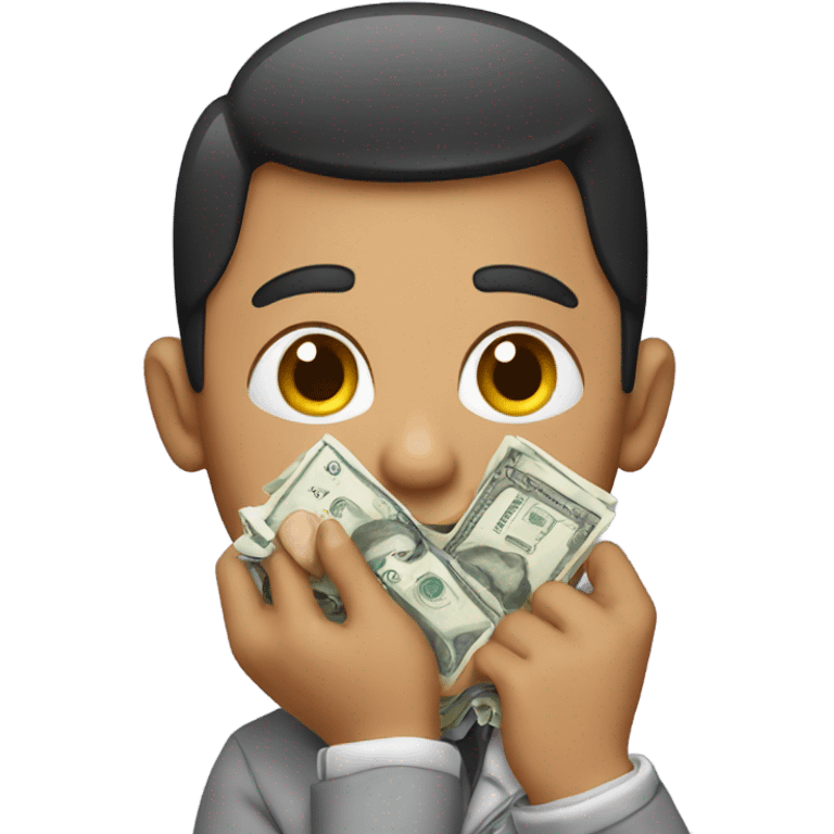 Person with money on their hands emoji