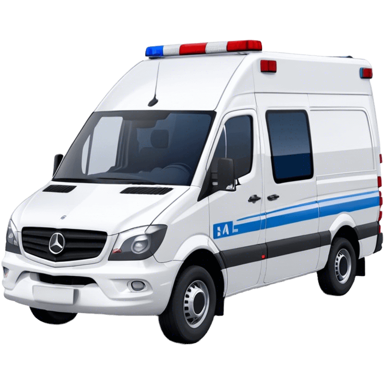 Ambulance - Mercedes-Benz Sprinter (Model Year: 2018) (Iconic Colour: White with red and blue markings) emoji