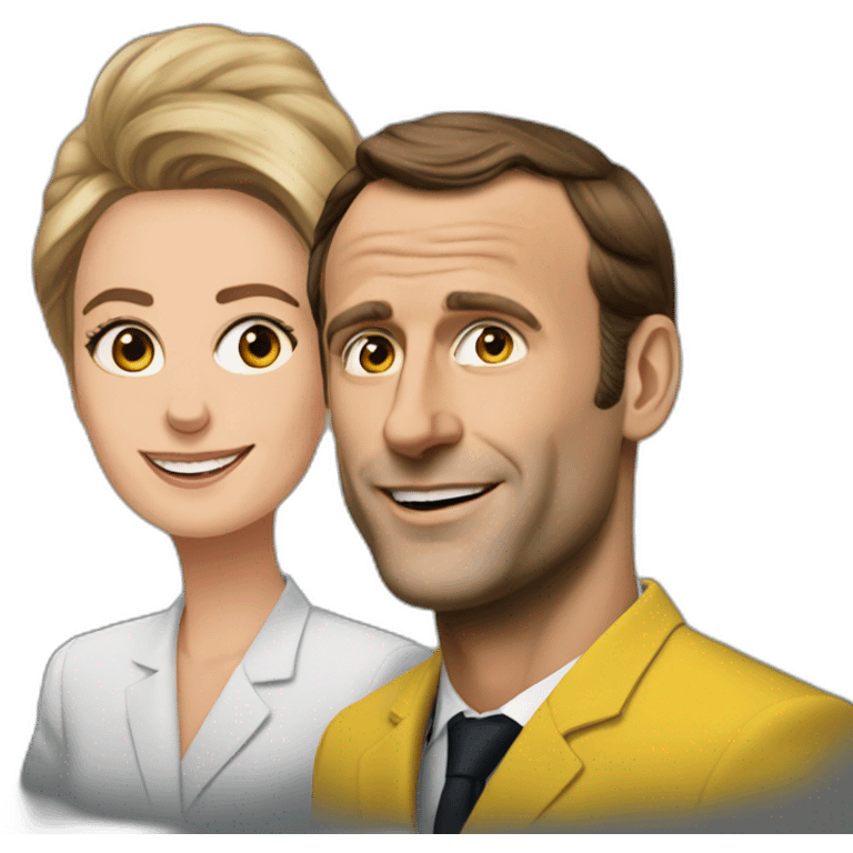 Macron et Brigitte emoji