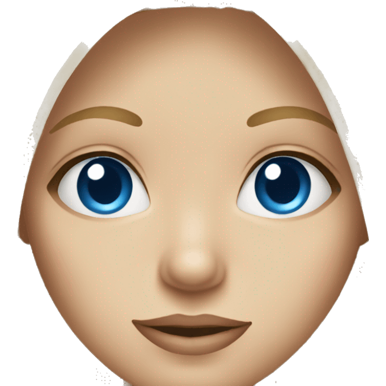 Blonde girl blue eyes face portrait emoji