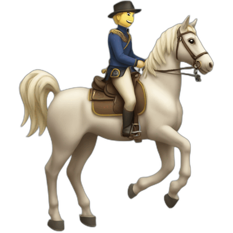 Chat sur cheval emoji