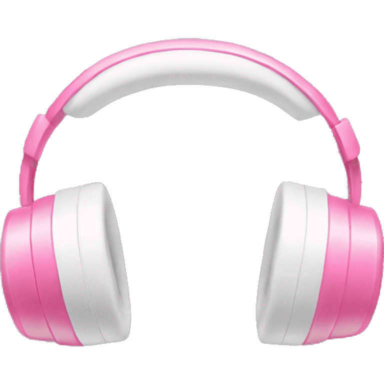 Pink headphone with white bows emoji