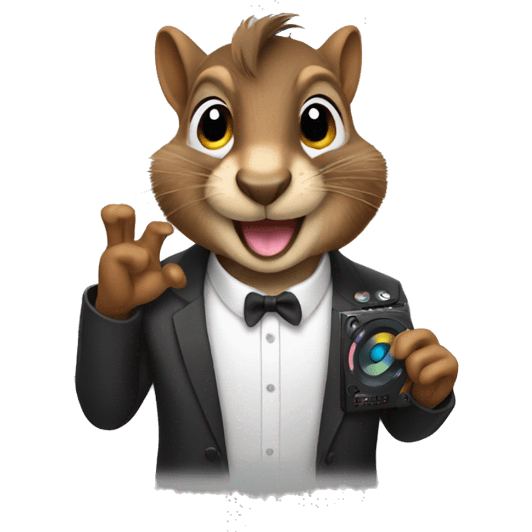 Squirrel DJ emoji