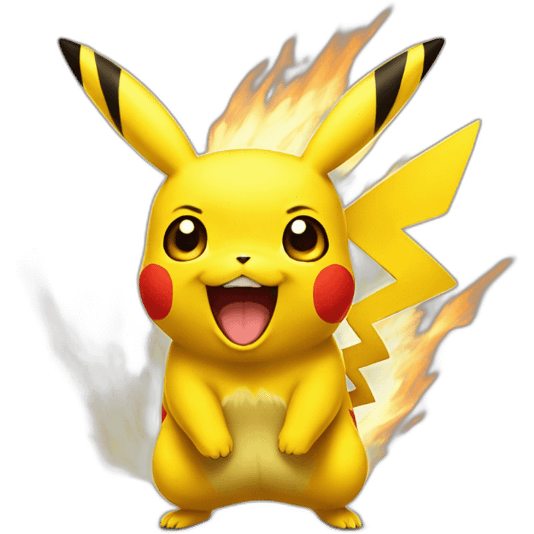 Pikachu en feu emoji