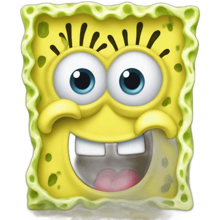 spongebob squarepants eating a sponge emoji