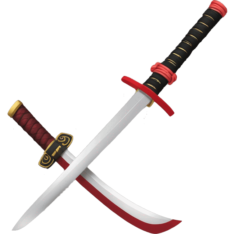 Samurai Katana aku çizgifilm emoji