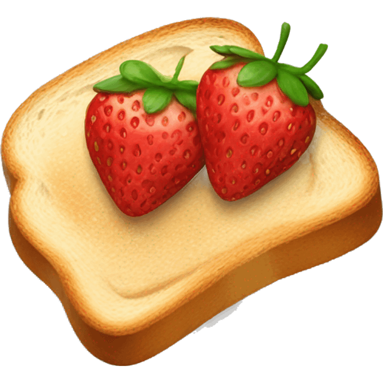 Toast with strawberries emoji