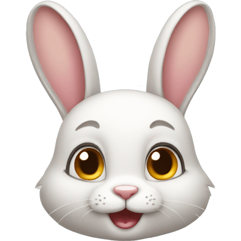 Cute rabbit expression emoji