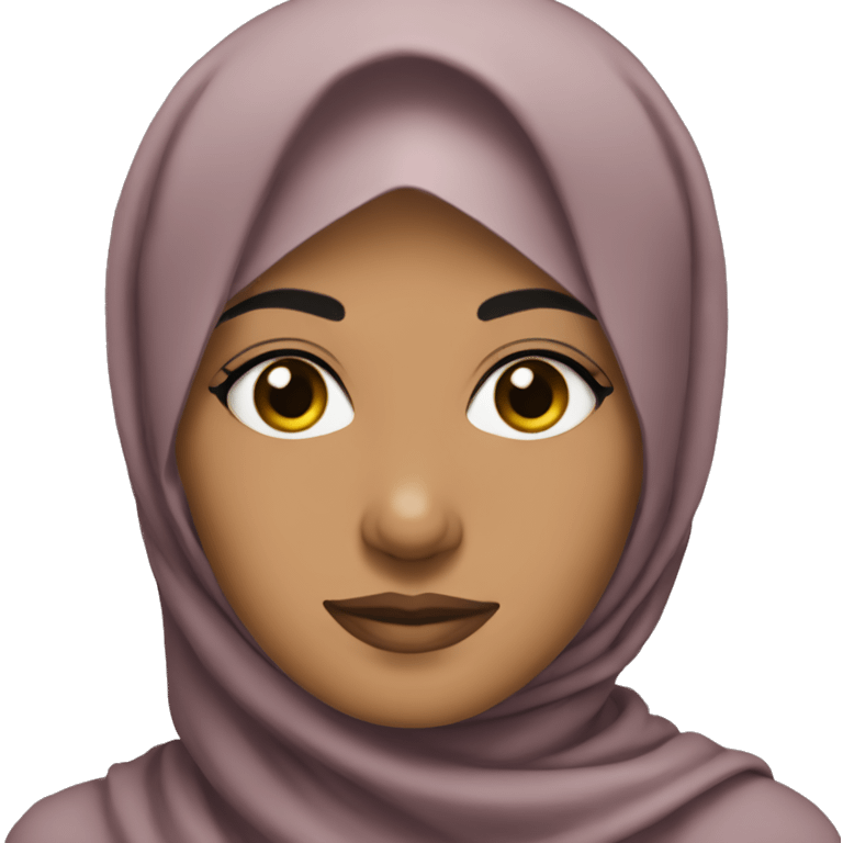 hijabi with some black hair strands showing from the front emoji