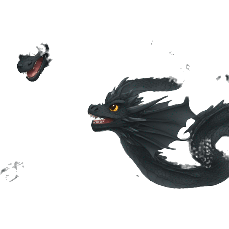 black dragon cute emoji